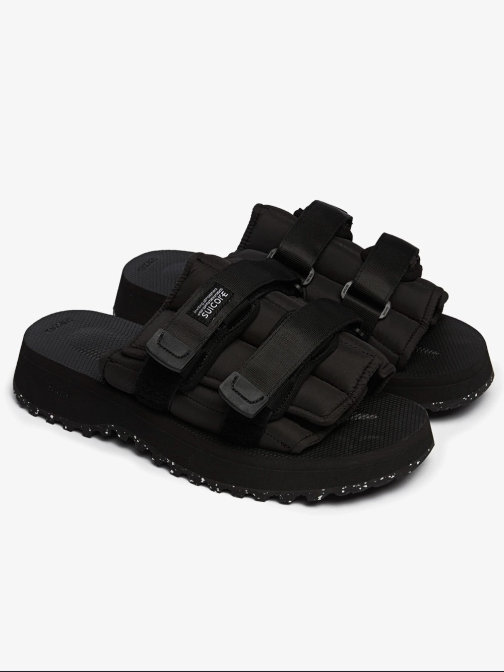 NIB Suicoke Moto-Puffab Black Nylon Rip-Stop Utility Slip On Sandals Slides 8